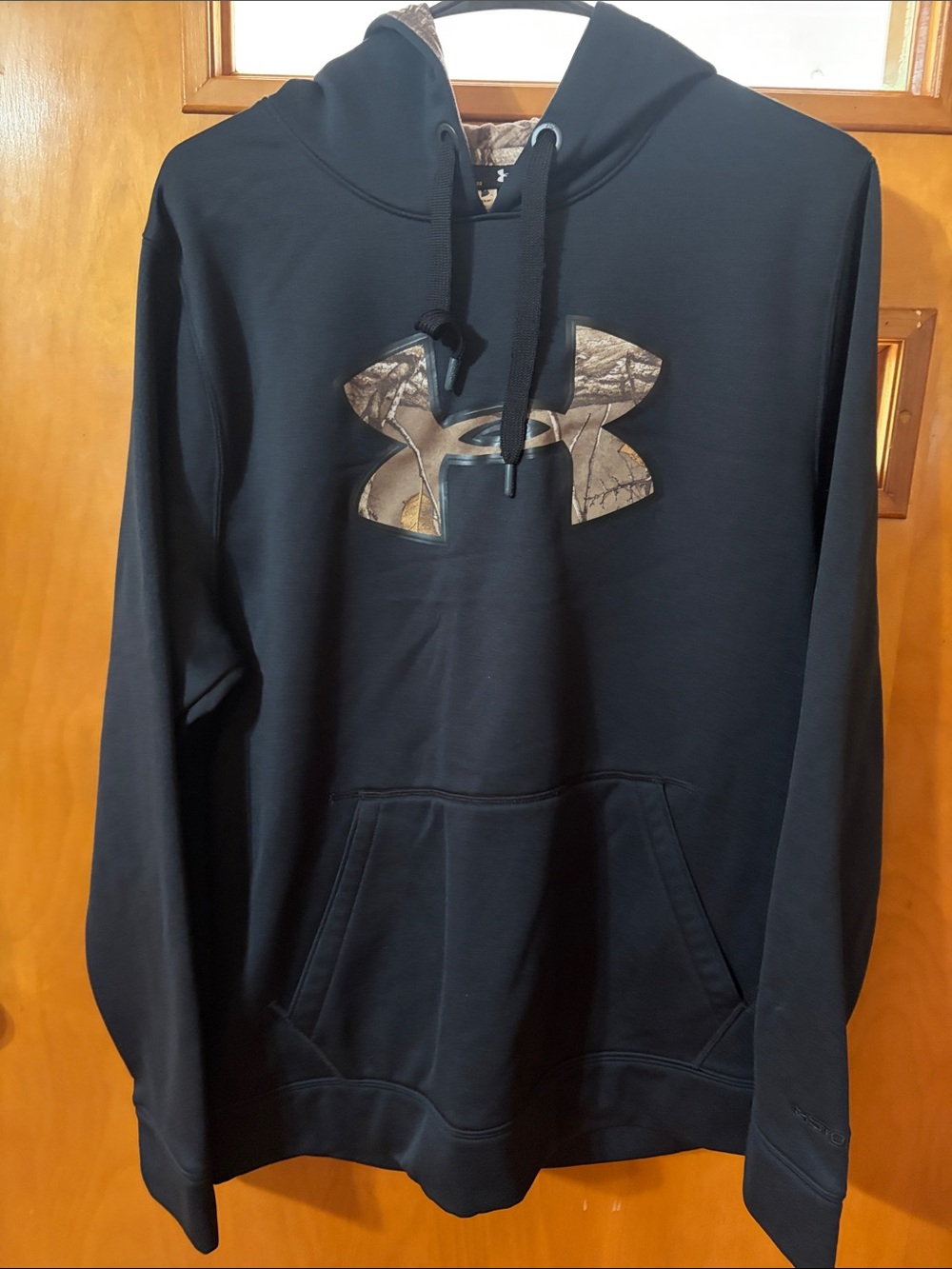 Under Armour Black Hoodie with Camouflage Logo